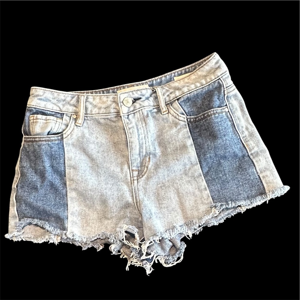 PacSun Colorblock Denim High Rise Women Shorts